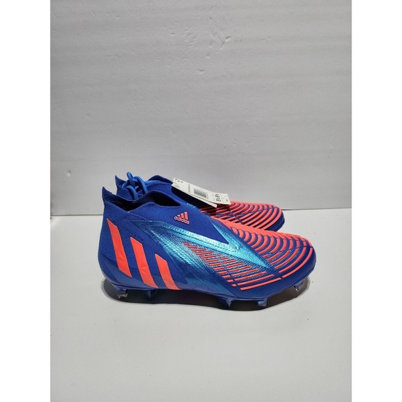 ADIDAS PREDATOR EDGE+ FG LACELESS SOCCER CLEATS SHOES BLUE GZ9002 MEN\'S SIZE 5.5 main image 10